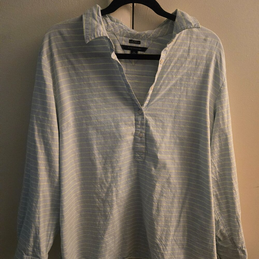 Tommy Hilfiger Blue & Green Striped Blouse 💙💚
